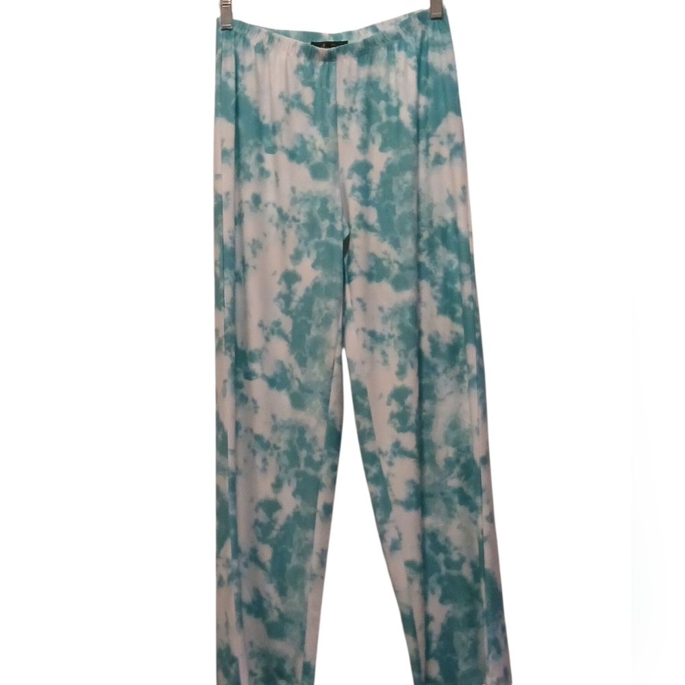 Melissa Paige -NWT, Women Size PS, Tie dye Palazzo Wide Leg Boho Turquoise Pants - Picture 7 of 10